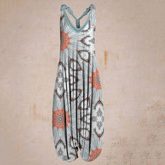 Elena – Vibrant Chevron Print Sleeveless Dress for Women