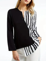 Livia – Colorblock Plus-Size Women's Blouse