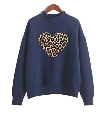 Cecilia – Stylish Love Pattern Sweatshirt for Women