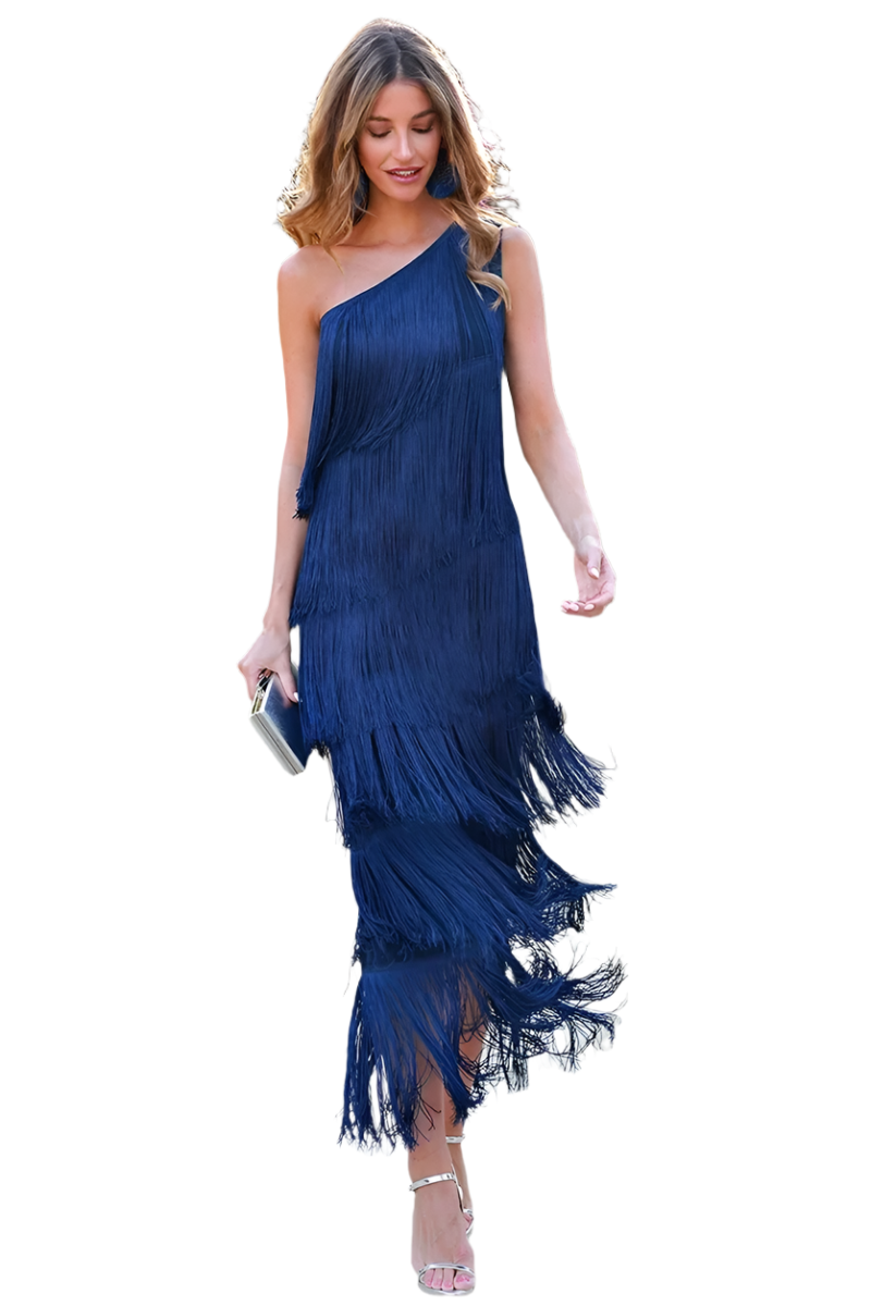 Adeline – Elegant Half-Shoulder Dress for Women
