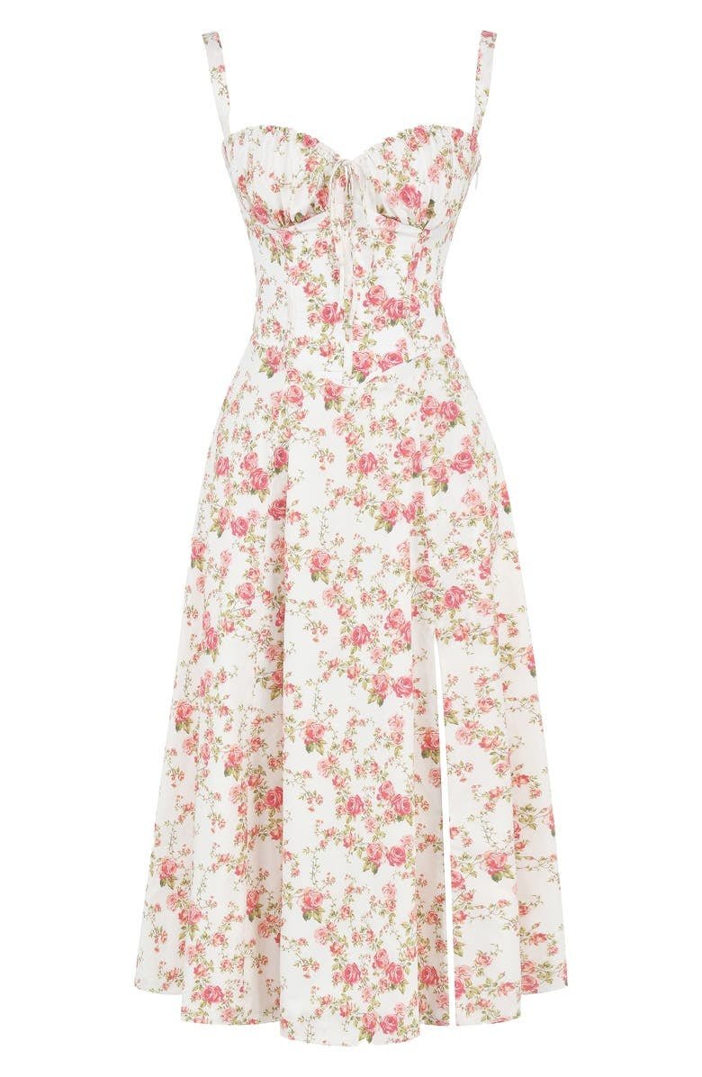 Giulia – Vibrant Floral Women's Bustier Dress