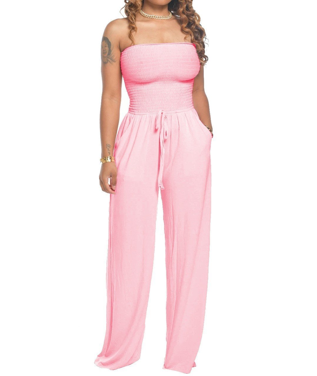 Pauline – Strapless Waist Women's Jumpsuit