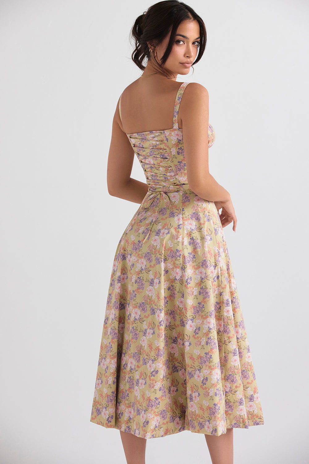 Giulia – Vibrant Floral Women's Bustier Dress