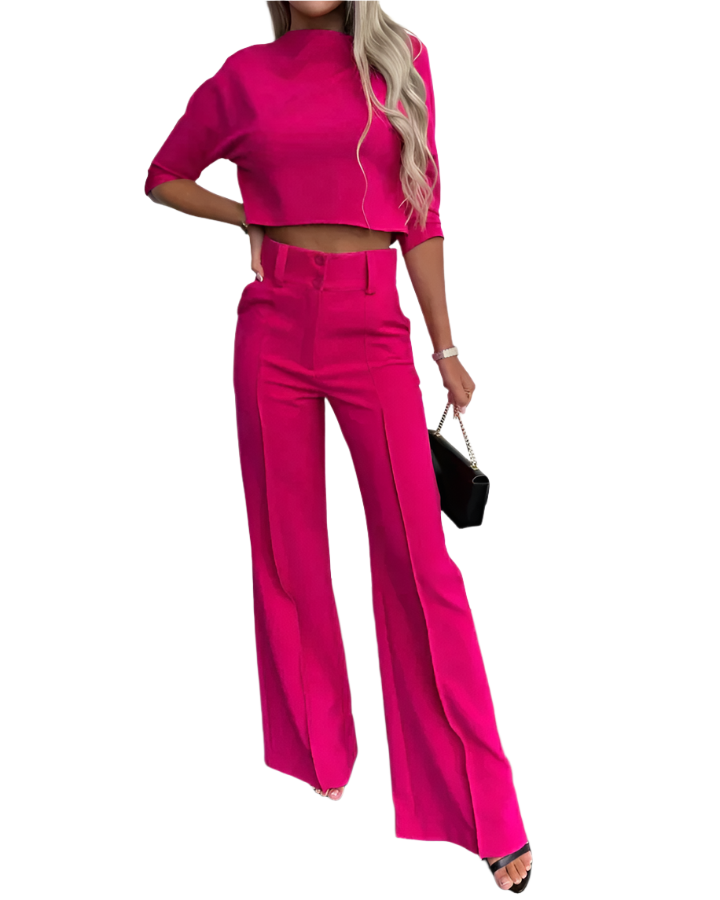 Alexa – Chic Women’s Crop Top & Pants Set