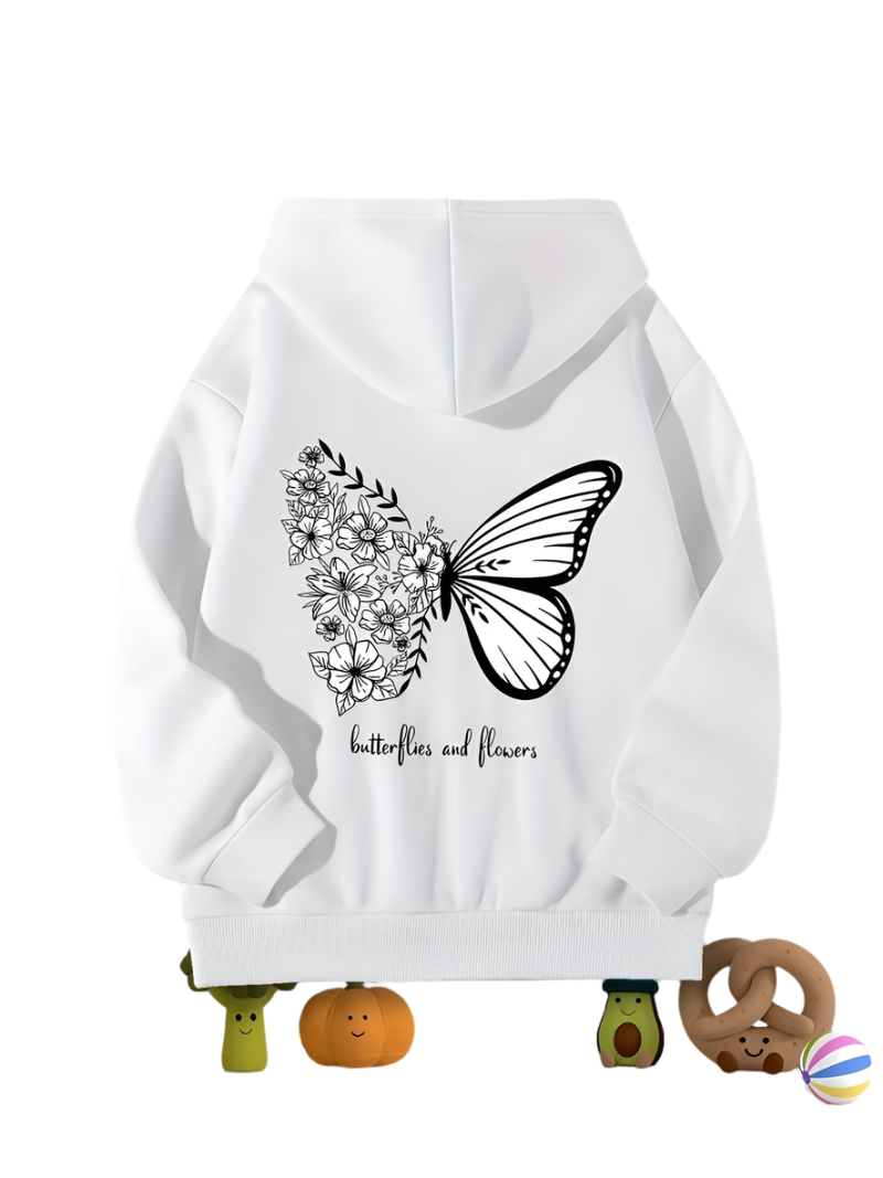 Elena – Butterfly and Flowers Women’s Hoodie
