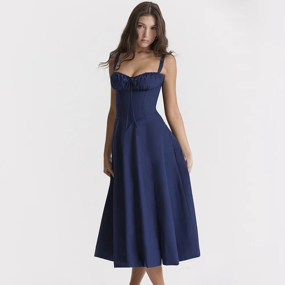 Isabella – Flattering Women's Midi Dress with Enchanting Floral Print