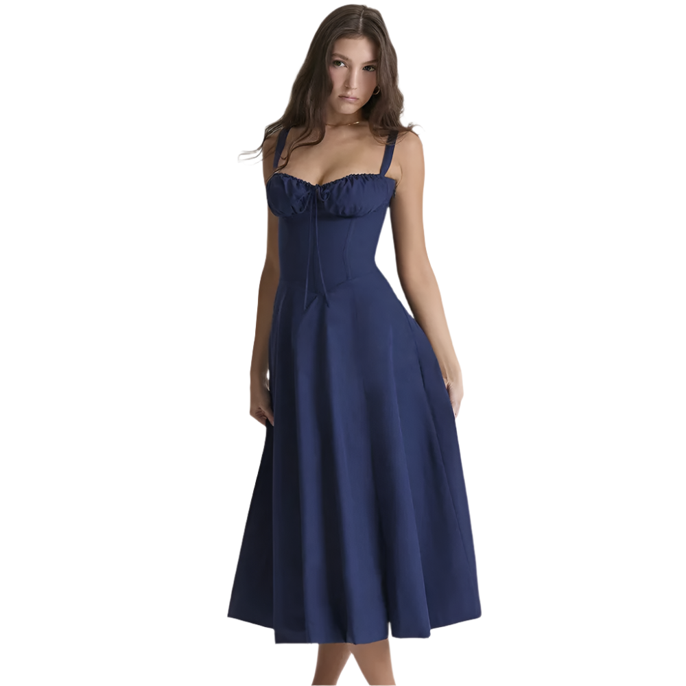Isabella – Flattering Women's Midi Dress with Enchanting Floral Print