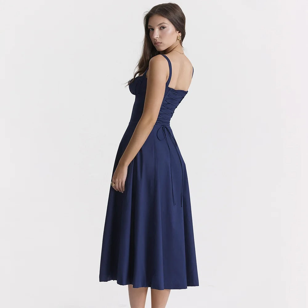 Isabella – Flattering Women's Midi Dress with Enchanting Floral Print