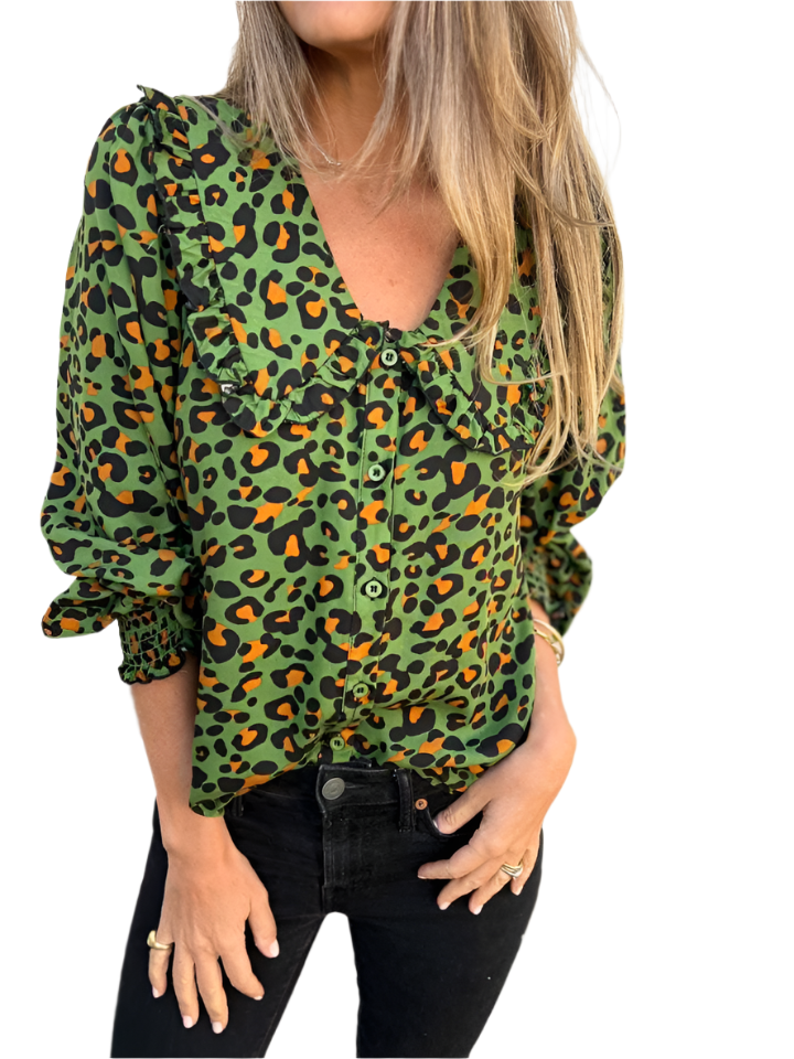 VittorioConti – Leopard Print Casual Shirt for Women