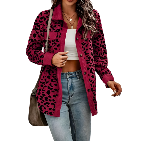 Claudia – Elegant Women’s Leopard Print Coat
