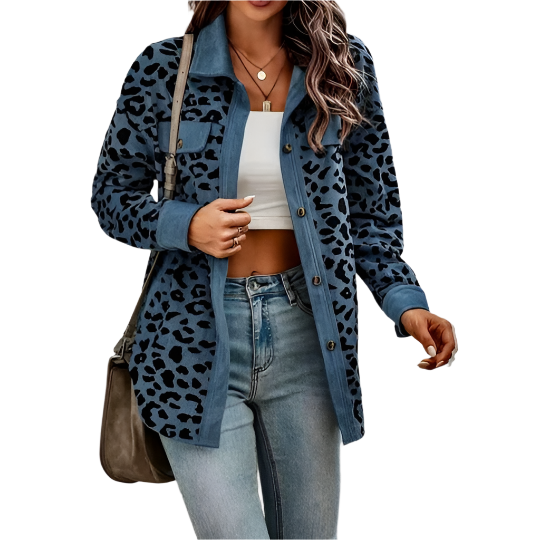 Claudia – Elegant Women’s Leopard Print Coat