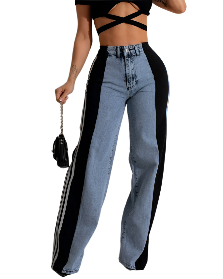 Giulia –Striped Patchwork Women's Pants