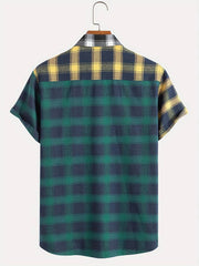 Michael – Checkered Color Block Shirt