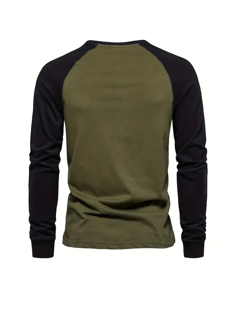 Tyler - Color-Block Long Sleeve T-Shirt for Men