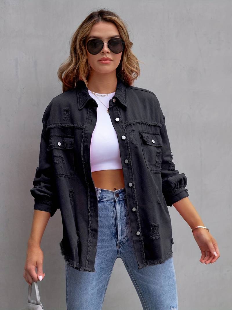 Estrella – Distressed Women’s Denim Jacket