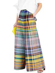 Carina – Relaxed-Fit Women's Plaid Wide Leg Pants