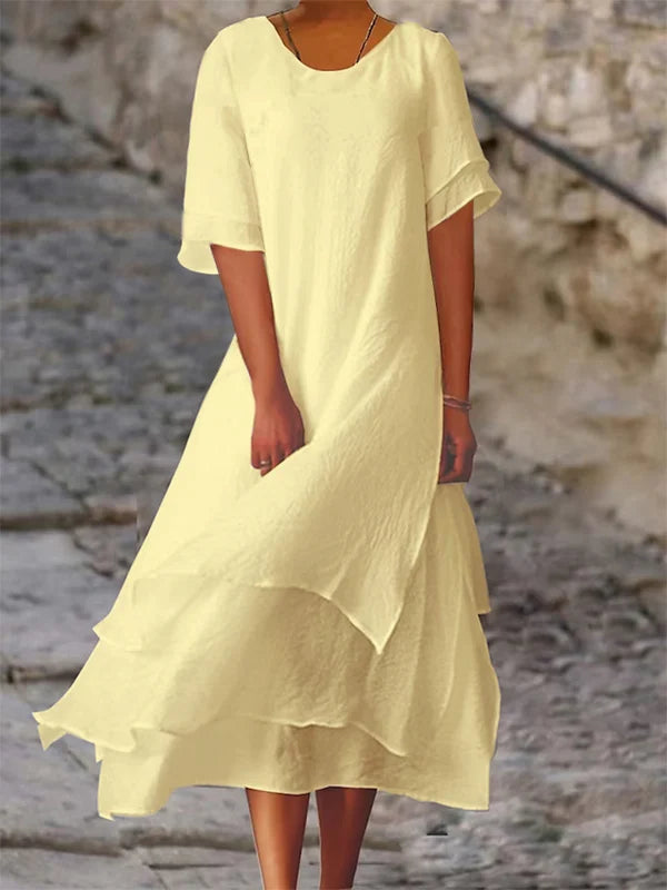 Elena – Breezy Block-Slit Women’s Summer Dress