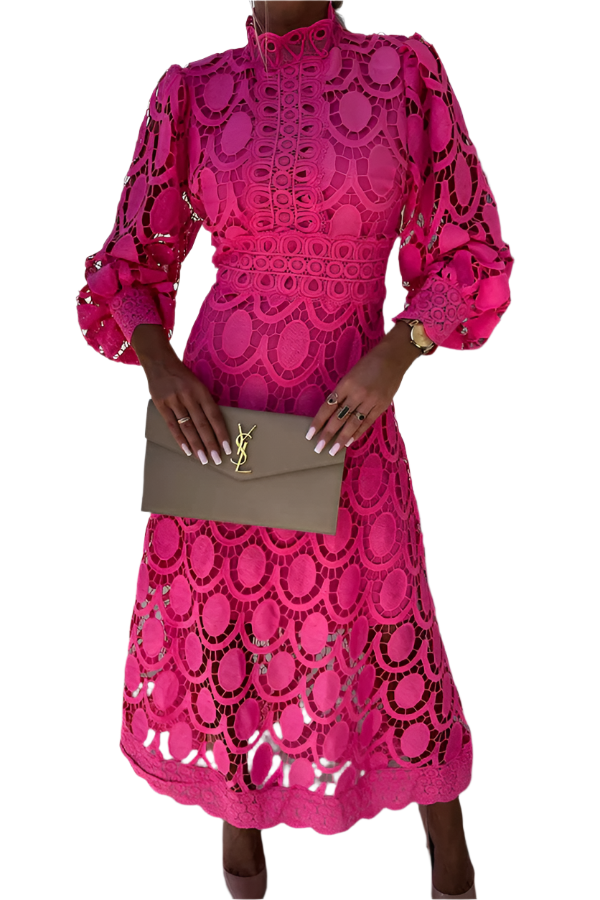 Camilla – Lace-Embellished Women’s Pink Dress