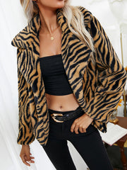 Aurora – Leopard Print Women's Faux Fur Coat