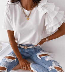 Danica – Feminine Ruffled Women’s Shirt