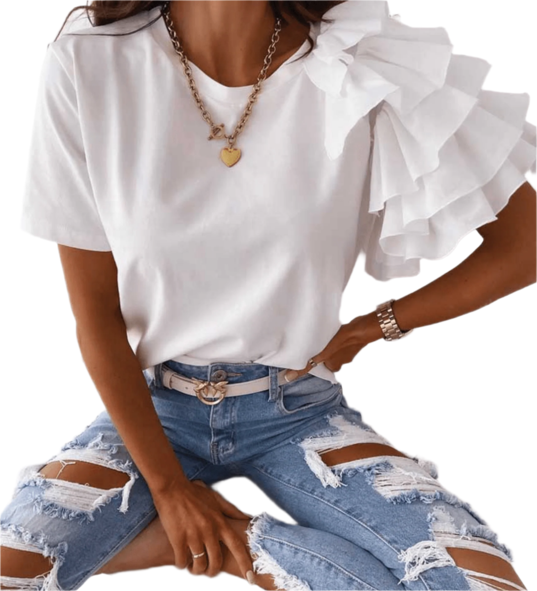 Danica – Feminine Ruffled Women’s Shirt