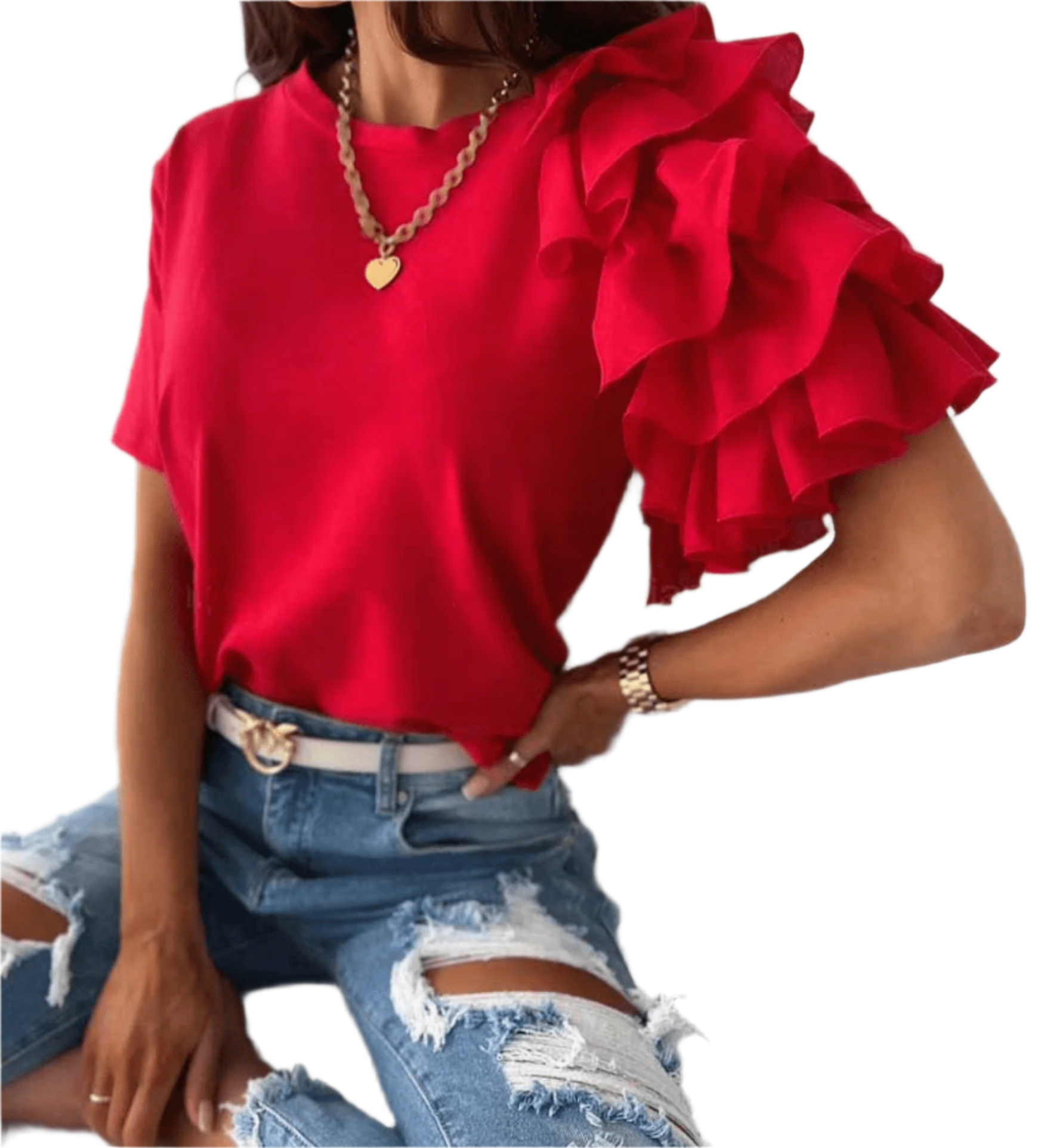 Danica – Feminine Ruffled Women’s Shirt