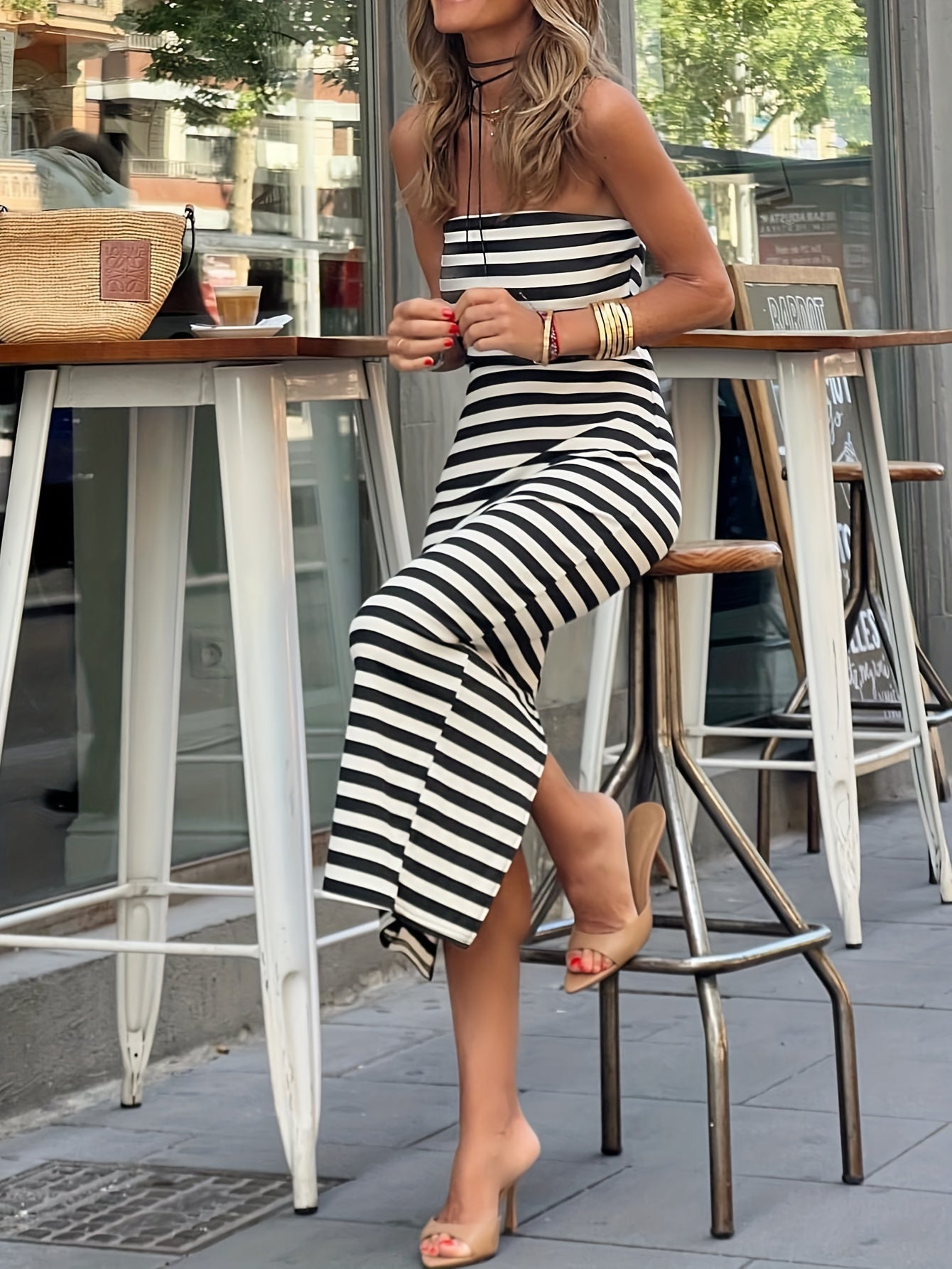 Giulia – Chic Striped Slim Fit Dress for Women