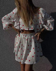 Sofia – Elegant Women’s Cotton Two-Piece Set