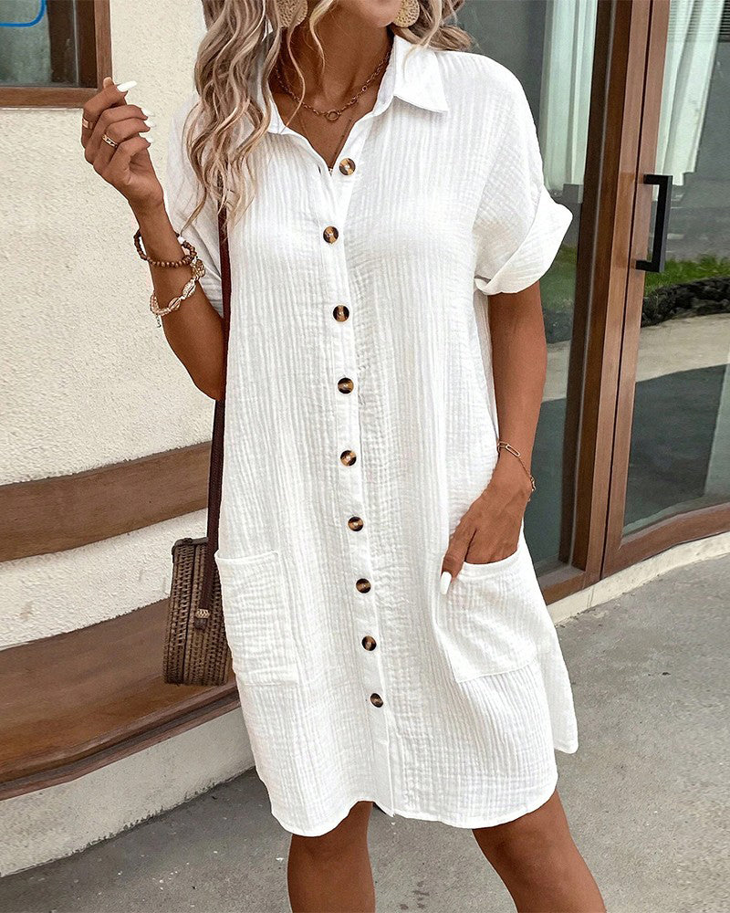 Nissa – Elegant Women's Button-Up Dress