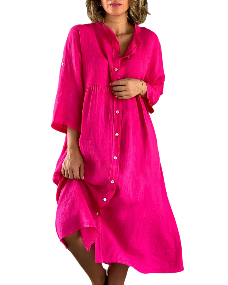 Clara – Breezy Cotton-Linen Women’s Shirt Dress