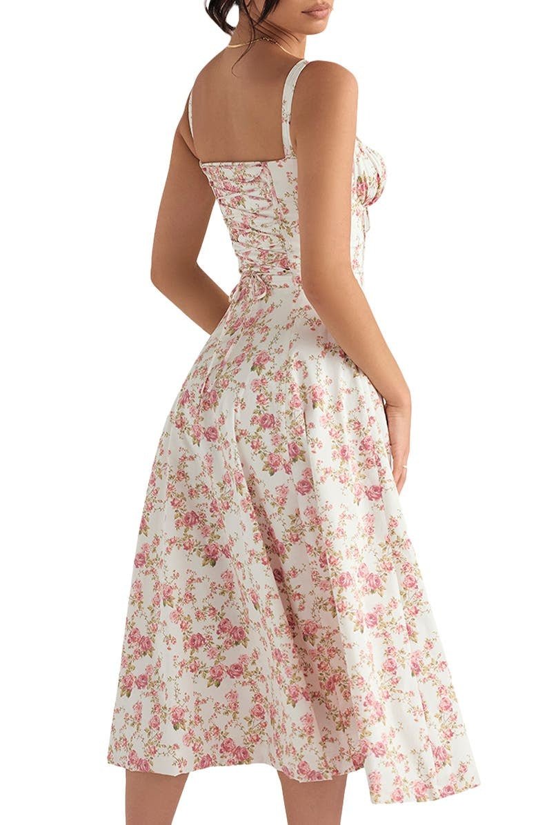 Giulia – Vibrant Floral Women's Bustier Dress