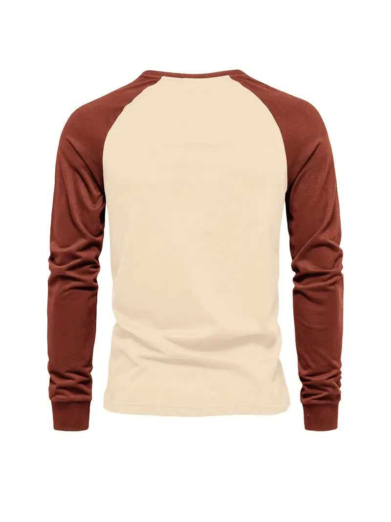 Tyler - Color-Block Long Sleeve T-Shirt for Men