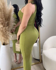 Agnes – Women’s Ribbed Tank & Skirt Set