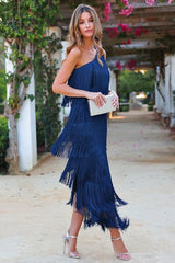 Adeline – Elegant Half-Shoulder Dress for Women