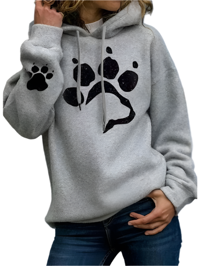 Arlene – Cute Women's Hoodie with Paw Print