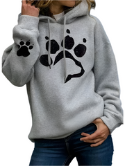 Arlene – Cute Women's Hoodie with Paw Print