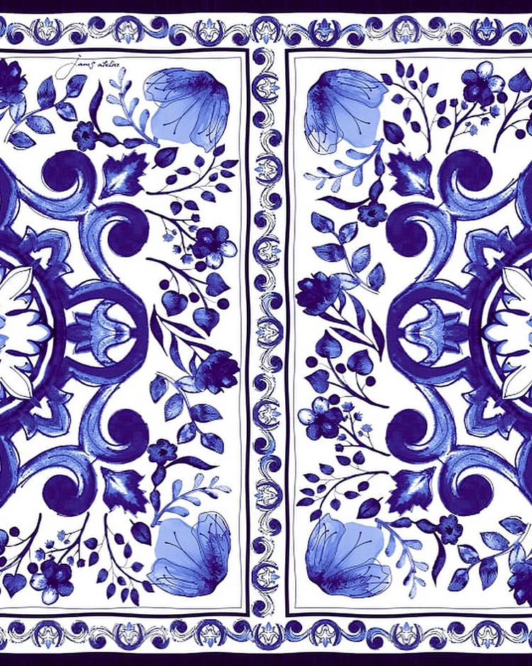 Gianna – Fresh Blue Floral Women’s Two-Piece Set