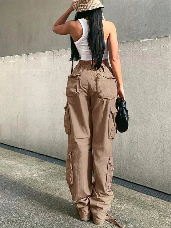 Lucia – High-Waisted Women’s Retro Cargo Pants