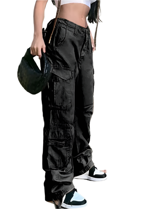 Lucia – High-Waisted Women’s Retro Cargo Pants