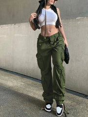 Lucia – High-Waisted Women’s Retro Cargo Pants