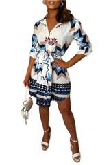 Isabella – Chic Luna Printed Shirt Dress for Women