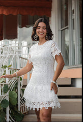 Livia – Elegant Lace-Detail Women’s White Dress