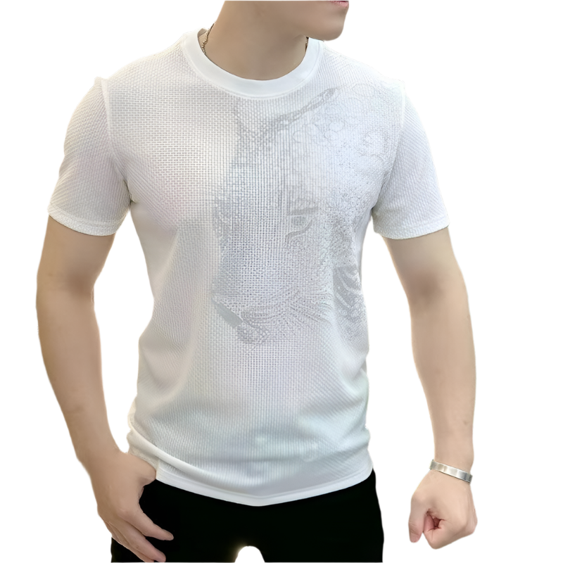 Macky – Rhinestone Leopard Men’s T-shirt