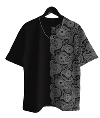Allison – Half Pattern Unisex Luxury T-shirt