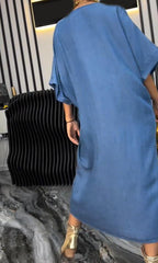 Ella – Timeless Denim Women’s Maxi Dress