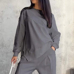 Lily – Comfortable Women's Crew Neck Set