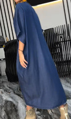 Ella – Timeless Denim Women’s Maxi Dress