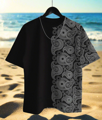 Allison – Half Pattern Unisex Luxury T-shirt