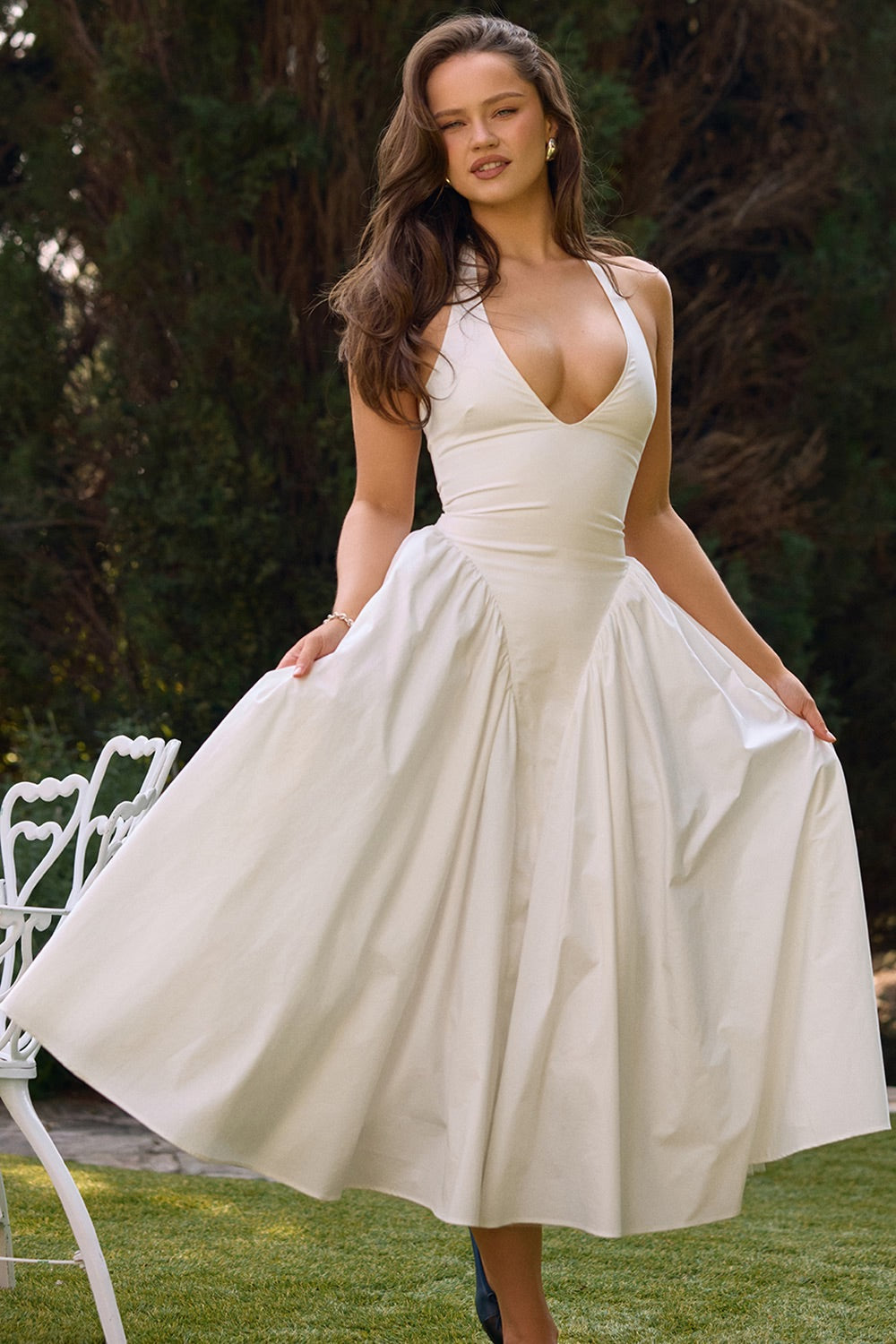 Sofia – Cotton-Rich Women’s Italian Halter Sundress