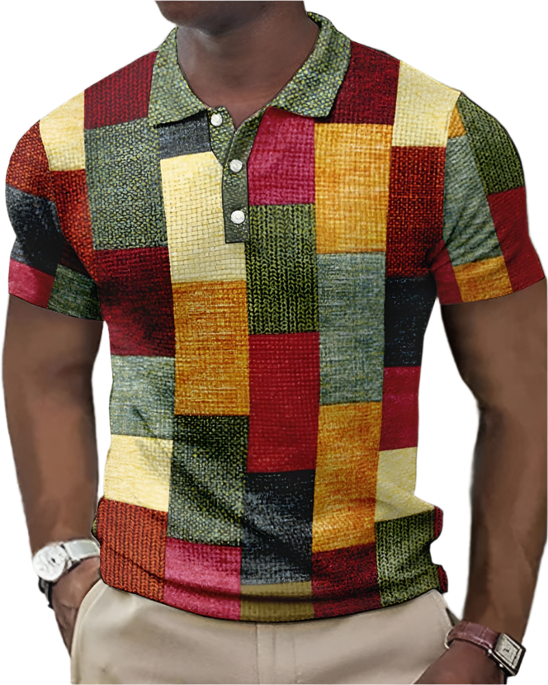 Giorgio – Classic Men’s Checkered Polo Shirt